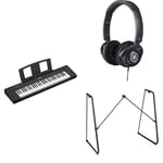 Yamaha NP-15 Piaggero Digital Keyboard with 61 Touch Sensitive Keys bundled with HPH-150 Headphones, L-2C Keyboard Stand