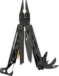 Leatherman Signal - Pince multifonctions conçue pour l’aventure, avec 19 outils dont un allume-feu, un sifflet d’urgence & bien plus; fabriqué aux Etats-Unis, couleur noir, étui en nylon inclus