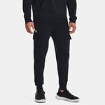 Pantalon de jogging cargo Under Armour Rival Fleece pour homme Noir / Blanc S