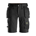 Snickers Workwear AllroundWork, arbetsshorts stretch med hölsterfickor. - Svart - 042