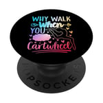 Gymnastique Arc-en-ciel Roue Danse Cheerleading Coeur Fille PopSockets PopGrip Adhésif