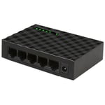 Tlily - Commutateur de RéSeau à 5 Ports RJ45 Gigabit Ethernet 4 Fils 1000 Mbps SéParateur Voyage Lan Switch Hub pour pc Desktop Prise ue Noir