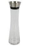 Carafe en verre GK-01-1 litre - En verre borosilicate de qualité supérieure - Couvercle en acier inoxydable - Carafe à décanter - Carafe en verre - Théière en verre pour thé, café, glace, eau froide