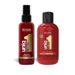 Revlon Professional UniqOne Duo : Masque en Spray Sans Rinçage 150ml & Shampoing et Après-shampooing 2en1 100ml