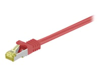 Goobay - Koblingskabel - Rj-45 (Hann) Til Rj-45 (Hann) - 1.5 M - Sftp, Pimf - Cat 7 - Halogenfri, Formstøpt, Uten Hindringer - Rød