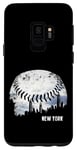 Coque pour Galaxy S9 Grattoir à ciel vintage Baseball New York City Nuages
