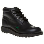 Mens Kickers Black Kick Hi Core Leather Boots Chukka Lace Up