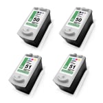 4x Cartridge 2+2 XL Replaces Canon CL51 PG50 CL-51 PG-50 PG50 CL51 PG-50 CL-51