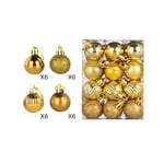 Julkula 3cm Elektroplätering Ljus specialformad boll Plastboll Julgran Gold 3cm Ball 24/S