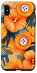 Coque pour iPhone XS Max Motif de boutons de couture tropicaux orange aquarelle