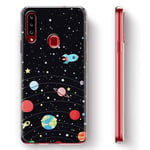 Yoedge Phone Case Designed for Sony Xperia 10 II, Clear Silicone Shockproof TPU Transparent with Print Cartoon Pattern Anti-Scratch Bumper Back Cover for Sony Xperia 10 II, 05