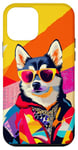 Coque pour iPhone 12 mini Alaskan Klee Kai Chien Mode Mignon Coloré Pop Art