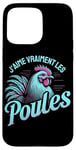 Coque pour iPhone 15 Pro Max Humour Poule Jardin Poules