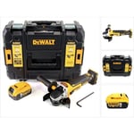 Dewalt - dcg 405 18 v 125 mm Meuleuse sans fil Brushless avec boîtier TStak + 1x Batterie 5 Ah - sans Chargeur