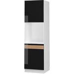 Meuble pour four Fame-Line, Chêne noir brillant, 60 cm ouvert Vicco