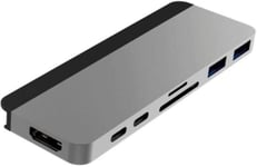 Sanho - HyperDrive Duo 7-in-2 Dock pour MacBook Pro/Air - Argent(Q764)