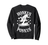 Honkus Ponkus Funny Duck Witch Halloween Magic Sweatshirt