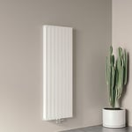 Biubiubath - Radiateur eau chaude vertical blanc acier classique basse témperature chauffage central H.160 x L.60.2 cm