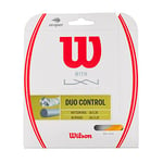 Wilson Tennis Racket String, Duo Control, 12.2 m, Hybrid Stringing with Luxilon 4G Rough and Wilson NXT Control, Gold/Transparent/Natural, Unisex, WRZ949720