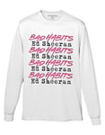 Ed Sheeran T Shirt Bad Habits Logo new Official Unisex White Long Sleeve