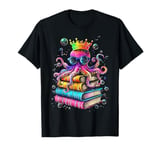 Octopus Teacher Book Lover Reading Library Back To School T-Shirt