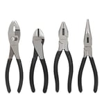 Amazon Basics Lot de 4 pinces coupantes, noires et argentées