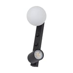 Spot Lampe Applique Avec Interrupteur H: 35 Cm Orientable GU10 + G9 Verre Métal