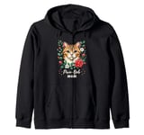 Roses Flowers Pixie-bob Mom Zip Hoodie