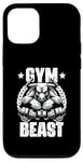 Coque pour iPhone 12/12 Pro Gym Beast Bull Haltérophilie Citation Gym Fitness