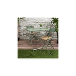 The Home Deco Factory - Table de jardin pliante 110x70x71 cm en métal kaki