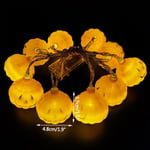 1,5 m 10 Led Halloween Kurpitsa Ghost Luurankot Bat Spider Led Light String Festivaalibaari Kotijuhlasisustus Halloween-koriste