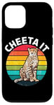 Coque pour iPhone 12/12 Pro Cheeta It Graphique Fast Cheetah Wildlife Runner