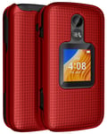 Grid Textured Hard Shell Case Cover for Alcatel TCL Flip 2 Phone (T408DL)