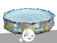 Kit piscine tubulaire Bestway Steel Pro ronde 3,05 x 0,66 m + Kit d'entretien