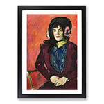 Big Box Art Portrait of A Woman by Henry Lyman Sayen Framed Wall Art Picture Print Ready to Hang, Black A2 (62 x 45 cm)