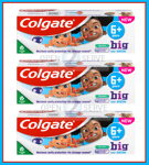 3x Colgate - BIG Magic Toothpaste 6+ Years - Changes Colour | Mint - 50ml