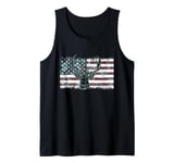 American Flag Camouflage Outdoor Antlers Deer Tank Top