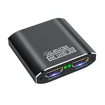 Splitter HDMI 4K, HDMI Switch Aluminium Répartiteur HDMI 1 Entrée 2 Sorties Affichage Simultané, 4K@60HZ 3D UHD 1080P, pour Xbox PS3 PS4 Lecteur Roku Blu-Ray HDTV Apple TV et Plus Appareil