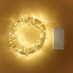 200 Warm White LED Outdoor Battery Operated Christmas Garden Fairy Lights 19.9m