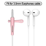 Organisateur De Câbles Pour Samsung,Support De Chargeur,Attaches,Clip Enrouleur De Câble Pour Écouteurs,Protection De Câble - Type 3.5 Earphone-Pink