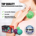 Spiky Massage Ball - Pack of 3 by ResultSport - 6cm, 8cm, 10cm, Physio Pilates