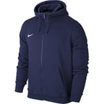 Nike Men Team Club Full Zip Hoodie - Obsidian/Obsidian/White, S