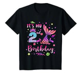 Youth Its My 2nd Birthday Mermaid Girl Theme Party 2 Yrs Old T-Shirt