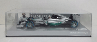 Modèle Auto 1:43 F1 MINICHAMPS Mercedes W05 Hamilton Japon 2014 Modélisme
