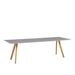 HAY - CPH30 2.0 Table Lacquered Oak Frame L250 X W90 X H74  Grey Linoleum Tabletop Lacquered Edge - Spisebord - Ronan & Erwan Bouroullec - Grå - Tre