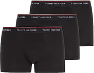 Tommy Hilfiger - Men's Boxer Shorts - Multipack Trunks For Men - 3 Pack Underwear Man - Signature Waistband Elastic - Black - Size M