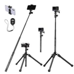 K&F Concept All in One Phone Selfie Stick Tripod for Phone DSLR Camera Gopro,...