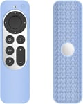 etui Coque En Silicone Compatible Avec Apple Tv 4K 2021 Telecommande, Ultra-Mince Et Leger, Anti-Chute, Anti-Collision, Convient Pour Le Boîtier De Telecommande Apple Tv 4K 2021.Bleu Ciel