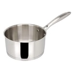 Sitram 711606, Casserole Charleston en acier inoxydable qualité professionnelle Ø 20 cm - tous feux dont induction, Argent