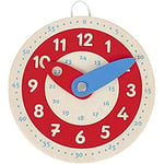 Goki 58485 Horloge pour Apprendre à Lire l'heure, 10 cm, mélange